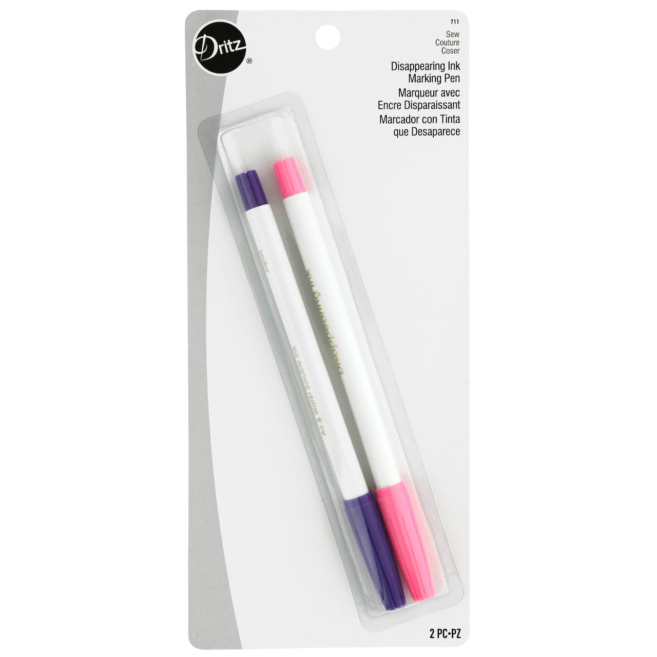 Dritz® Pink and Purple Marking and Disappearing Ink Pen Set